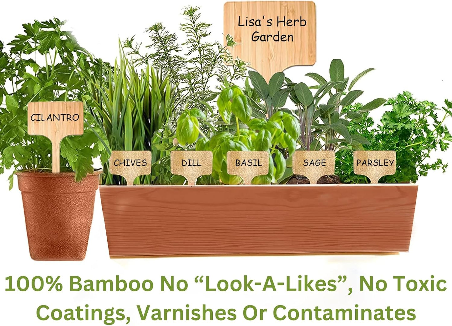 100 Pack 4.5 Inch Tall Plant Labels Garden Markers Plant Name Tags for Flowers, Herbs, Vegatables, Seeds, Bulbs Easy to See Writing Area with Full Size Marker