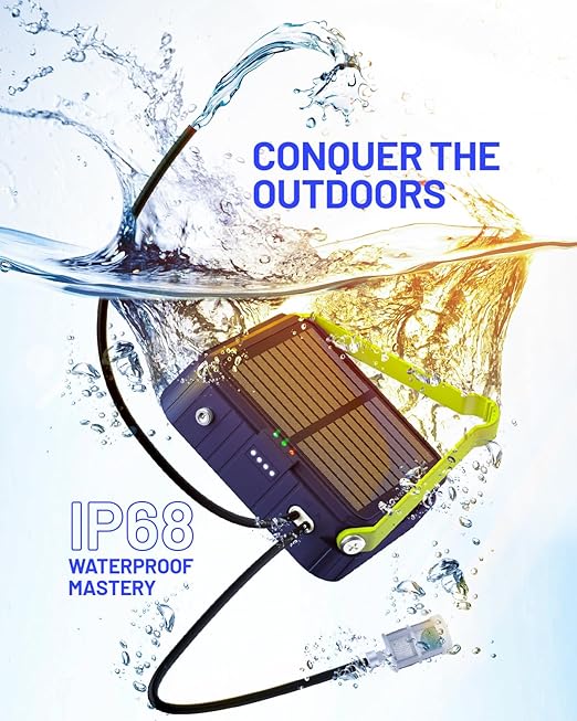 Solar Automatic Drip Irrigation System, Harness Sunshine or External Power for Indoor and Outdoor Use, Rain or Shine! Anti-Siphoning, Supports Up to 15 Potted Plants, User-Friendly Design. (Blue)