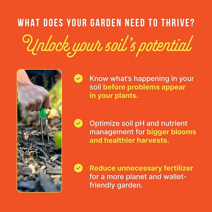 Sunday Garden Soil Test Kit - Helps Tailor Your Garden Care Plan - Tests for Soil’s pH, Macronutrients & Micronutrients - Receive Results in 3-4 Weeks