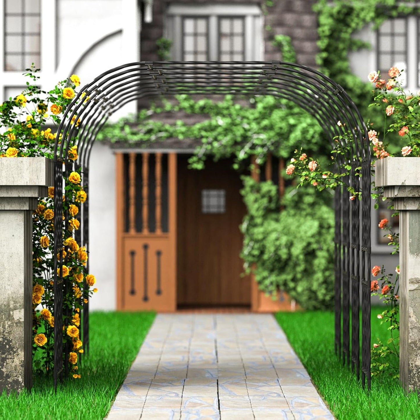 Garden Arch connectors - Length: 15.5 inches, Suitable for Pipe Diameter: 0.78 inches,Connect with a Garden Arch to Form a Garden Promenade