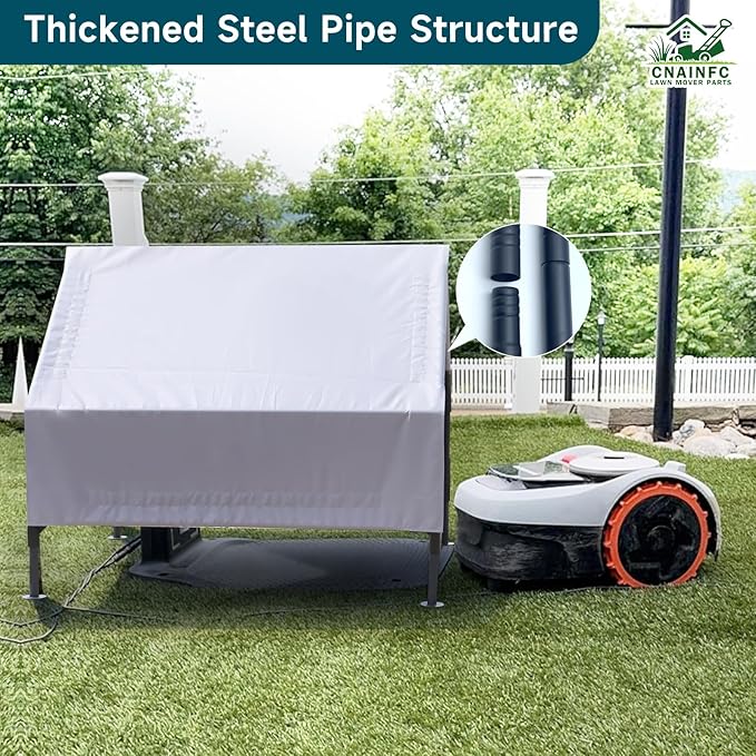 Robot Mower Garage, Wire Free Robot Lawn Mower Cover, Durable Water-Proof and Ultraviolet-Proof Polyester Oxford, 32 "x28x24, Suitable for All Types of Remote Control Lawn Mower.