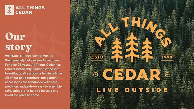 All Things Cedar RG36 3-ft x 3-ft Cedar Raised Garden Box | Expandable Plant Bed, Stackable Wooden Planter - Easy Assembly, Western Red Cedar Build, Outdoor Gardening Solution