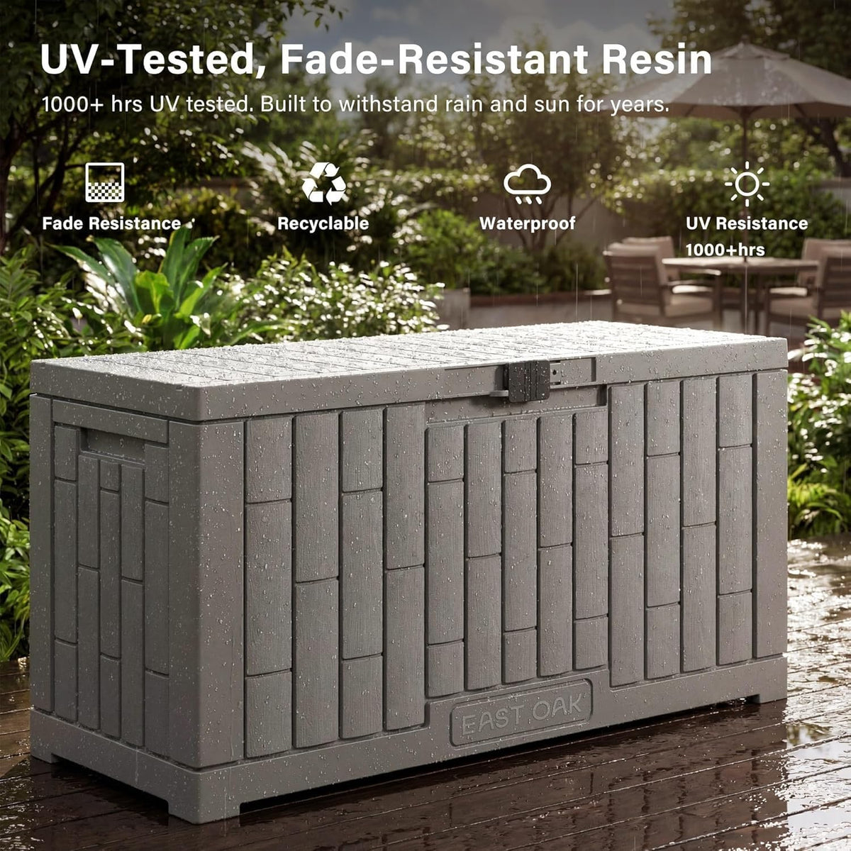 Outdoor Storage Box (Ash Grey / 60 Gallon)