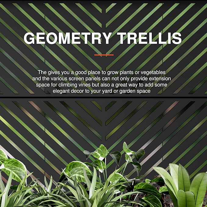 Casaphoria Metal Raised Garden Bed with Trellis and Wheels, 72"x35"x16" Planter Box for Climbing Plants, Vegetables & Vines, Features Drainage Holes and Privacy Screen, Black-Parallel