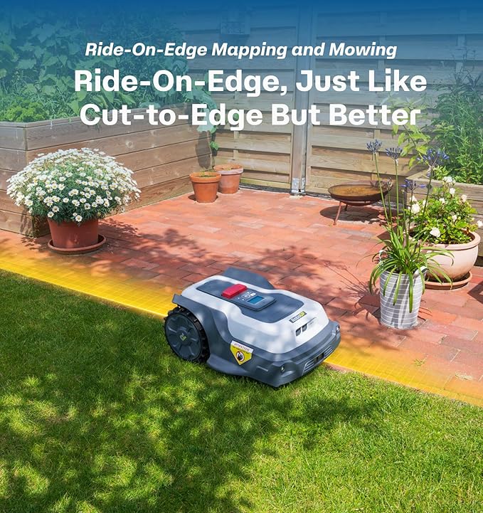 T1200Pro Robot Lawn Mower, 0.37 Acre, RTK+AI Vision Wire-Free Automatic Lawn Mowing, Smart App Control, Routenplaning, Obstacle Avoidance, Auto-Recharge, 20° Slope