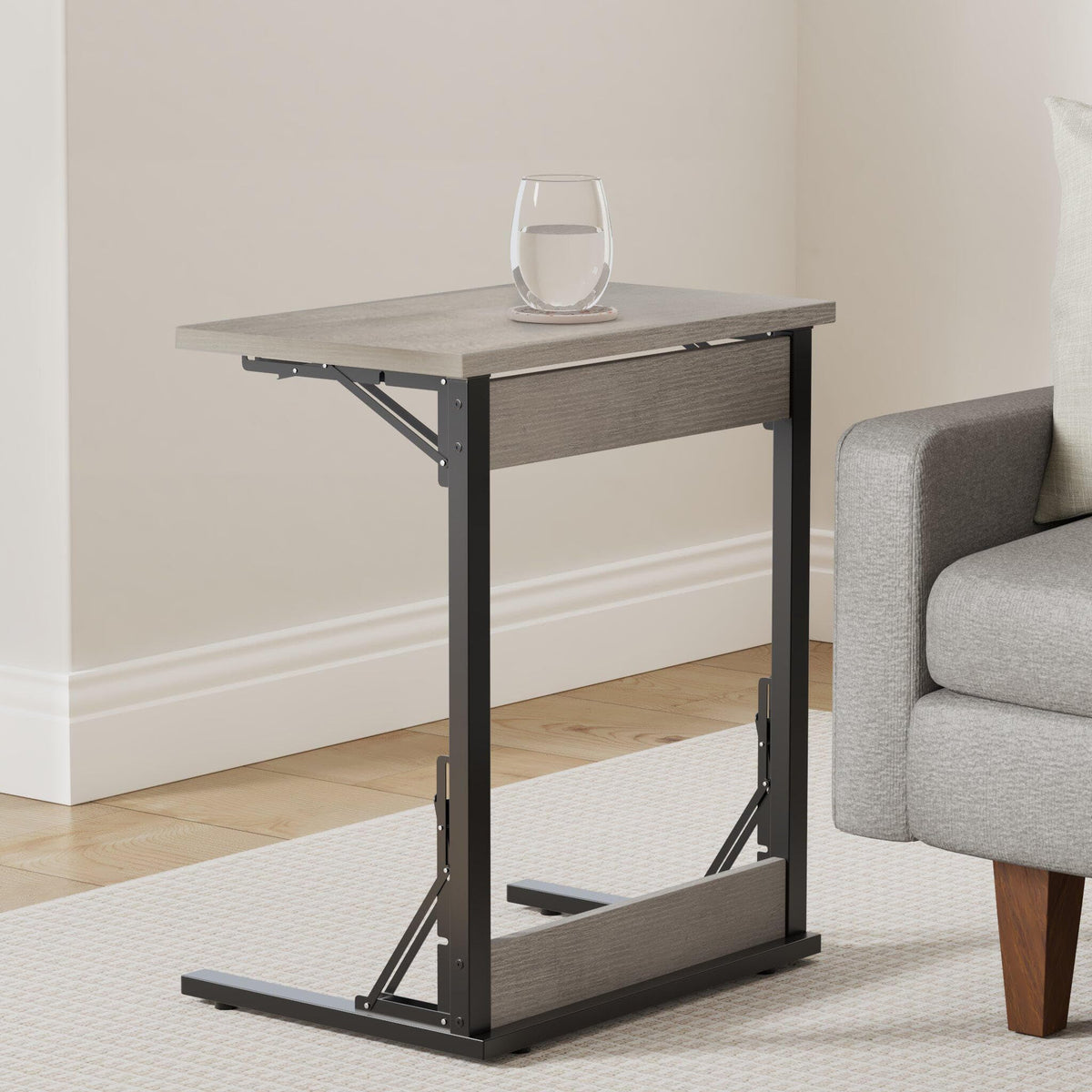 24" TV Tray Table Set of 4 (Ivory White / 4PK)