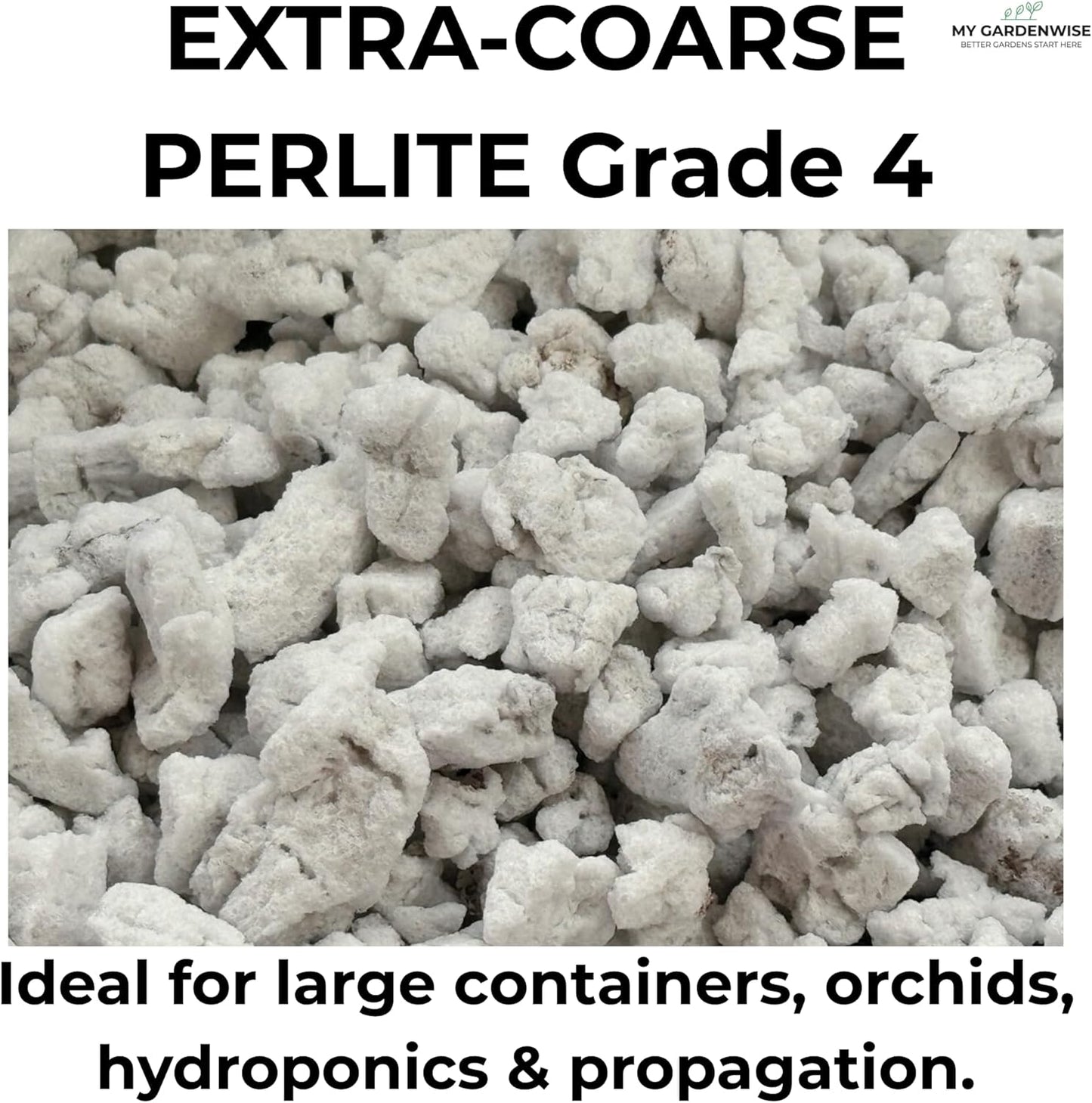 Perlite for Plants, Extra Coarse Grade 4 Horticultural Perlite, Organic Perlite for Gardening Indoor & Outdoor, Made in USA (1 Quart)