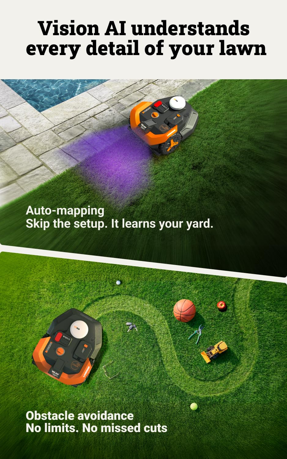 Robot Lawn Mower for 1 (Two-Wheel Drive / Up to 1/4 Acre)