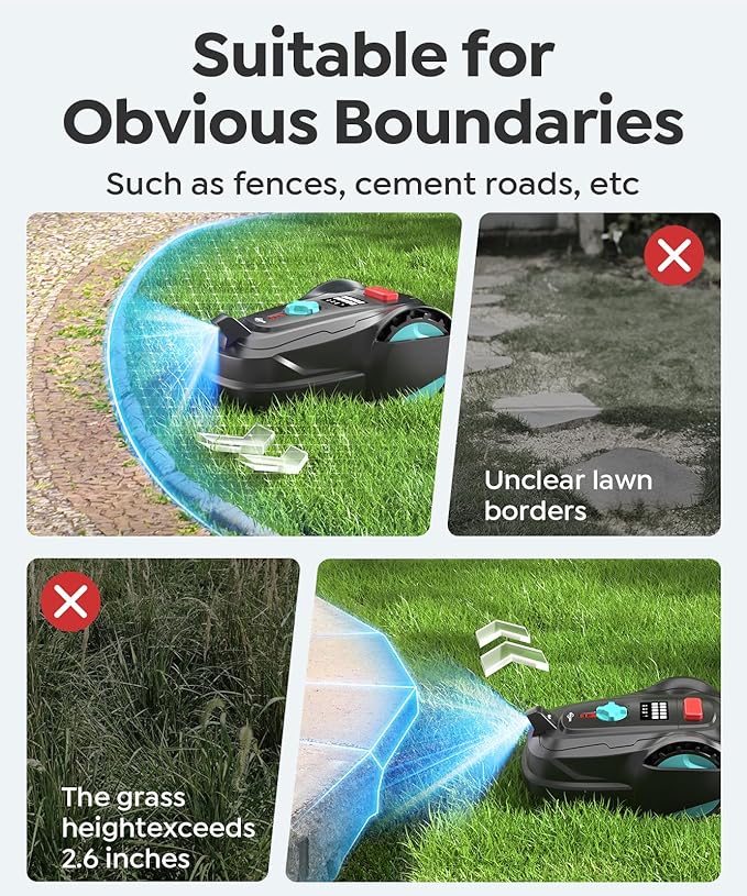 M800Plus NO Wire Vision Robot Lawn Mower with GPS Navigation, Path Planning, APP Control, Spiral Cutting, Automatic Lawnmower with Obstacle Avoidance, Height Adjustment for 1/5 Acres Lawn