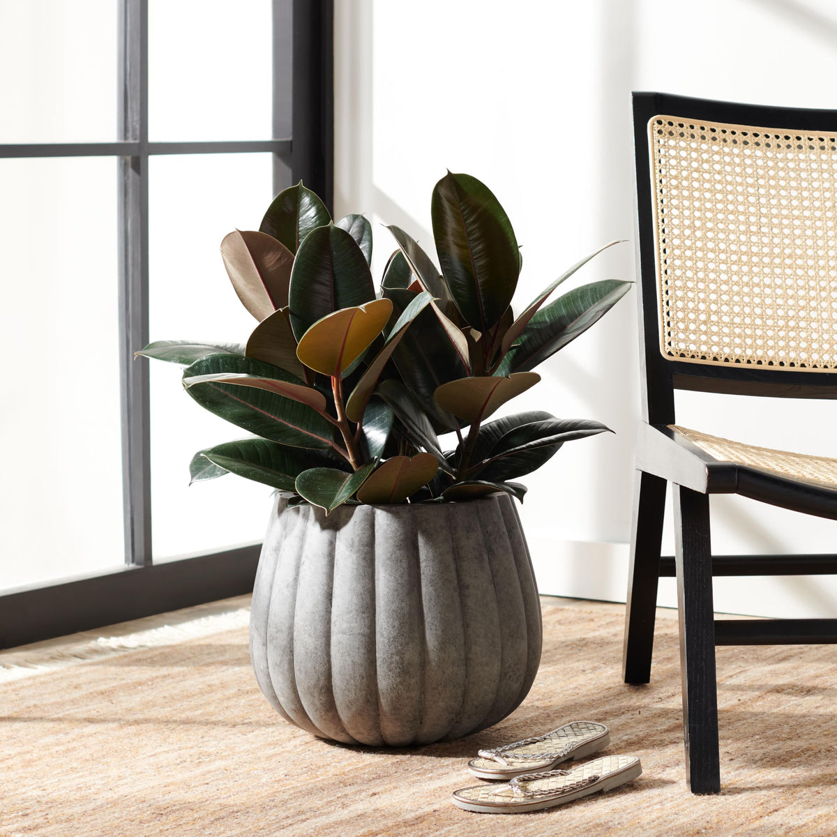 Outdoor Collection Kaston Grey Concrete Planter (Gray)