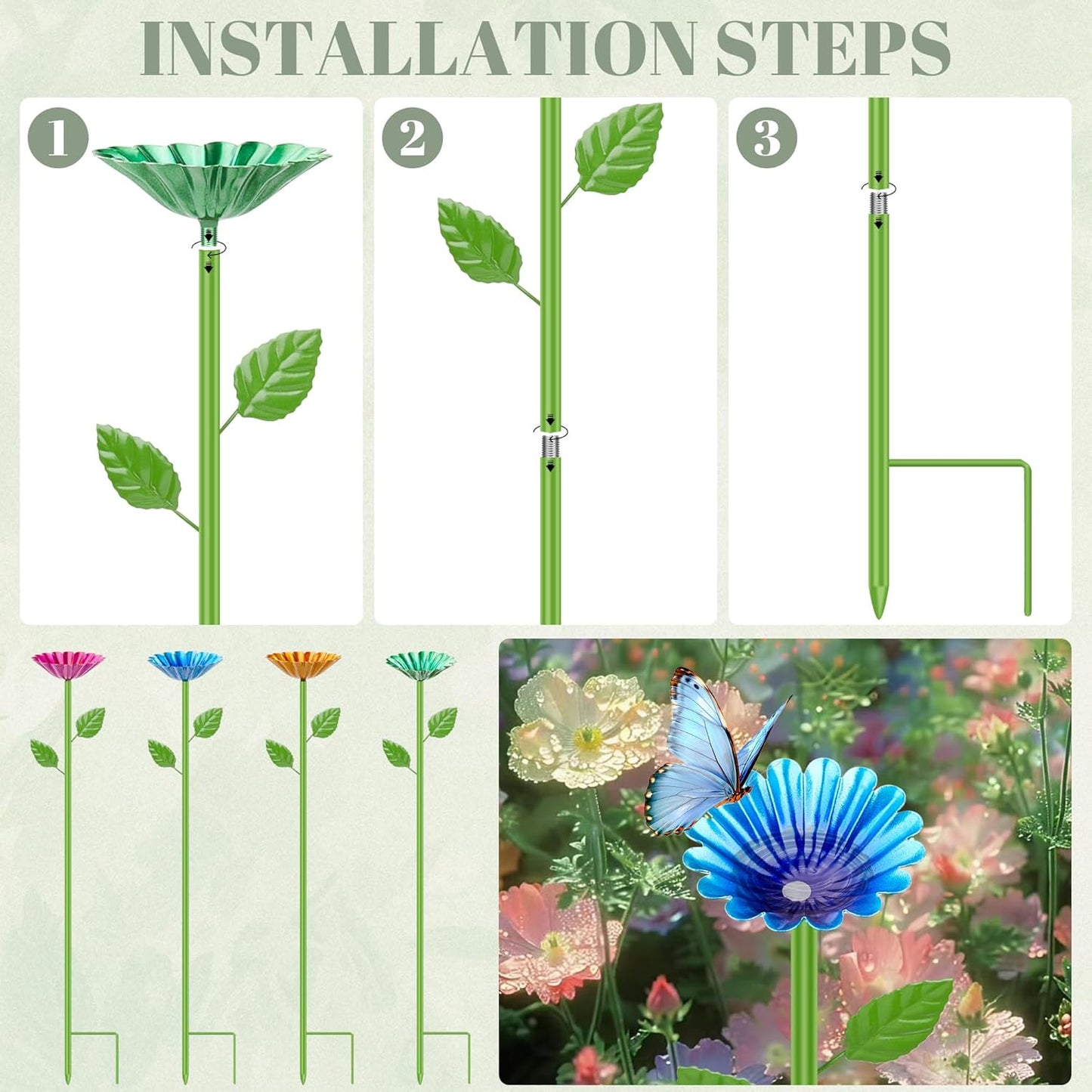Bee Watering Station for Garden, Bee Feeders for Outside – Metal Flower-Shaped Bee and Butterfly Waterer – Outdoor Pollinator Water Feeder, Bees Baths Garden Yard Decor
