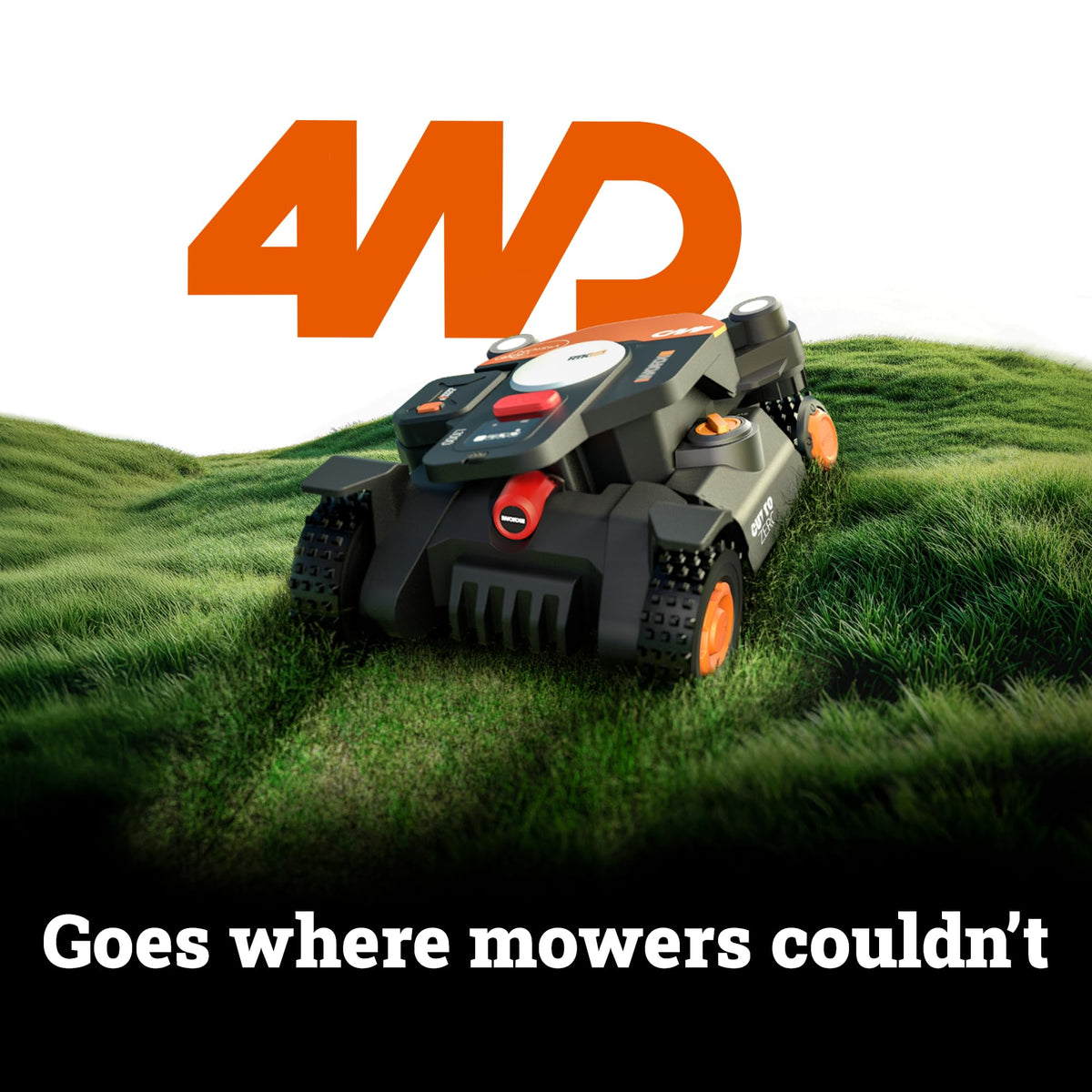 Robot Lawn Mower 4WD for 1 (All-Wheel Drive / Up to 1/4 Acre)