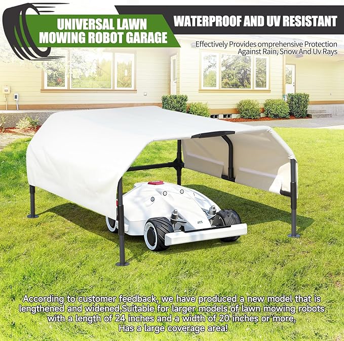 Robot Mower Garage, Robot Mower Accessories, Outdoor Storage shed, Durable rain-Proof and Ultraviolet-Proof Cover, Fits All Robotic Lawn Mowers (Extra Large Size)