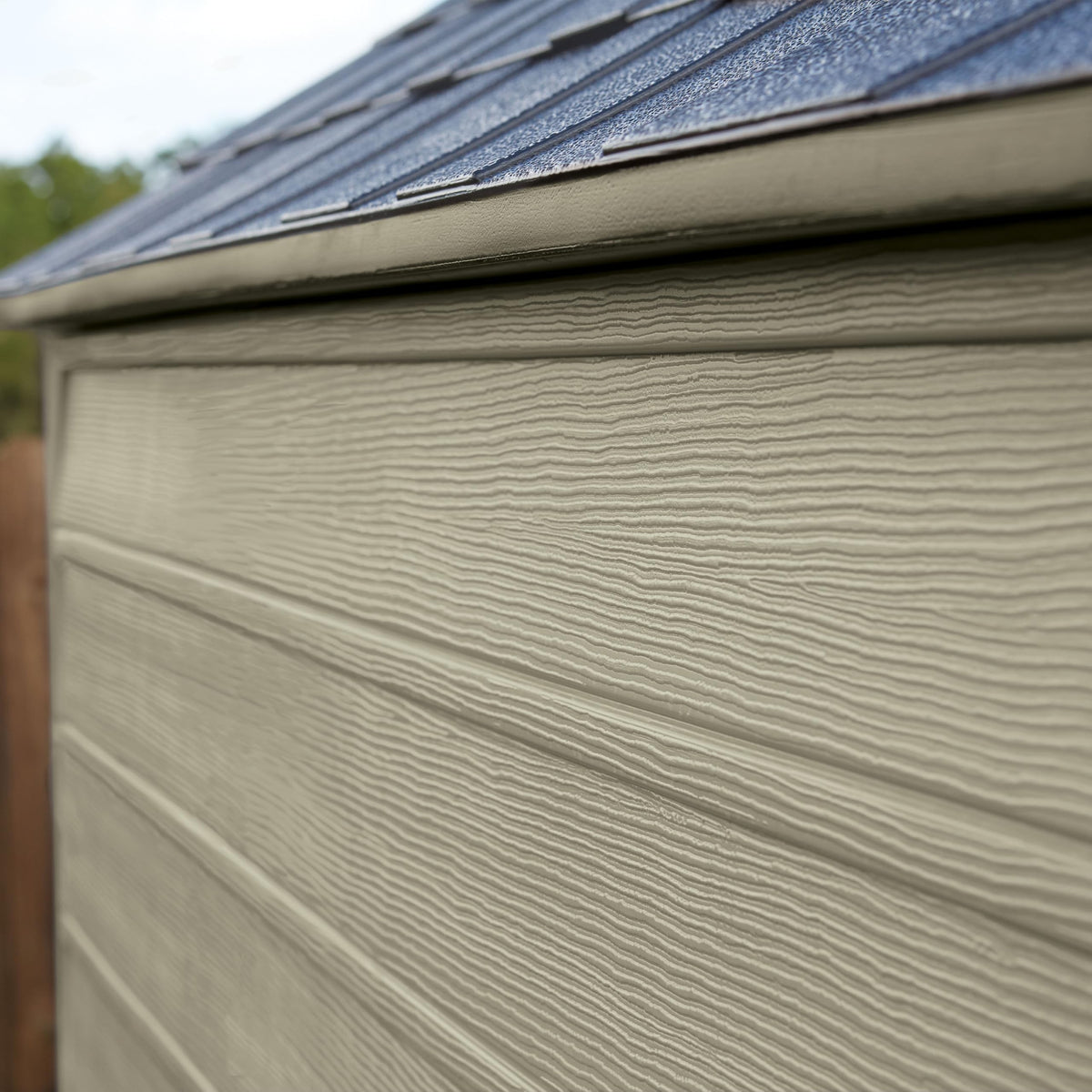 Resin Outdoor Storage Shed (7'x7' / Light Brown)
