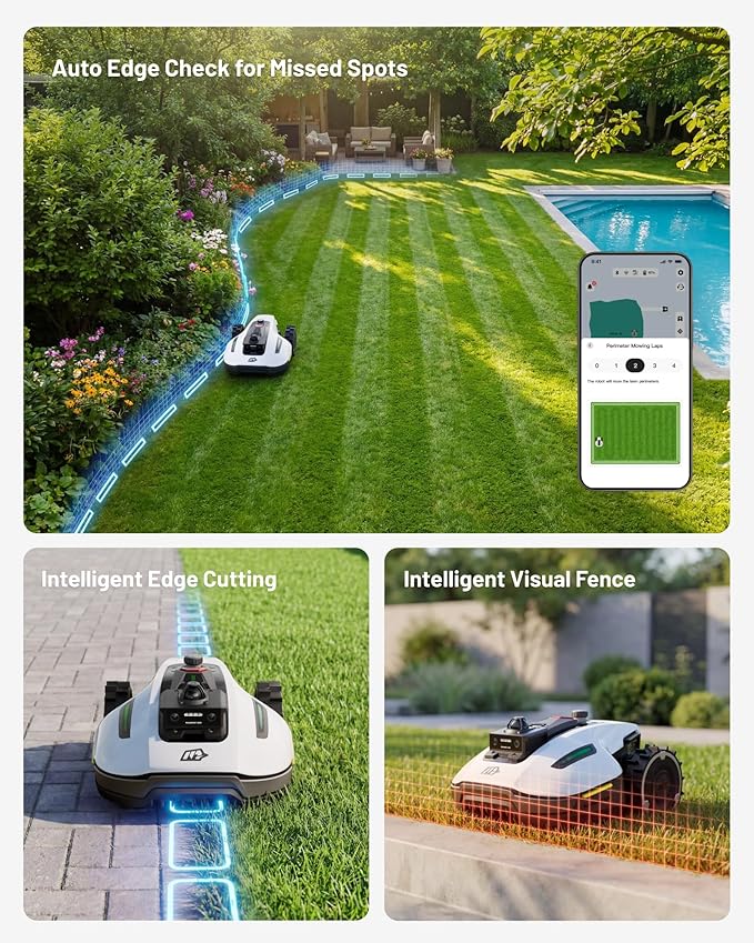 (2026 Upgrade) Mammotion YUKA mini 2 1000H Robotic Lawn Mower with Garage, for 0.25 Acre, 360° LiDAR + AI Vision, 45% Slope, DropMow, Smart Battery Management,Cutting Heights 2.0"-3.5"