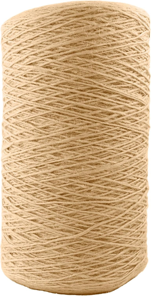 1.5mm x 2000 Feet Natural Jute Rope, Twine for Gardening Tomato Climbing Plant Tie Floristry Crafts Gift Wrapping Packing Decor