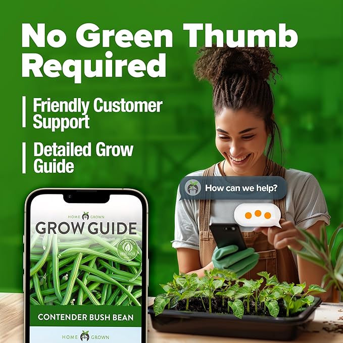 HOME GROWN Contender Bush Seeds - 56 𝗡𝗢𝗡-𝗚𝗠𝗢 𝗨𝗦𝗔-𝗦?𝗨𝗥𝗖𝗘𝗗, Heirloom Green Beans for Planting - Emergency Food Supply (Phaseolus vulgaris)