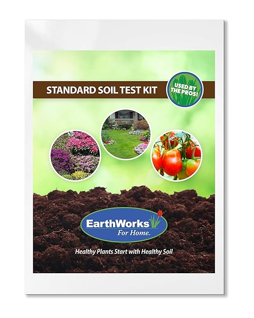 EarthWorks EW4H Soil Test Kit, Complete pH and Nutrient Lab Analysis, Mail-in Sample for Fast Results, Ideal for Garden, Lawn, Turf & Home Use, 1 Pack
