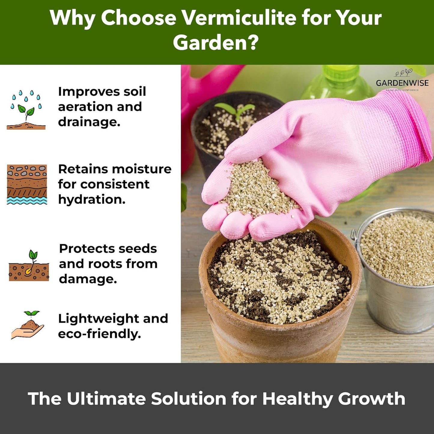 Organic Superfine Vermiculite for Indoor Gardening Plants and Mushrooms – Enhances Soil Aeration, Seed Germination, Rooting Cuttings – Small Packages and Bulk (Vermiculite Grade 1 - Superfine, 20 qts)