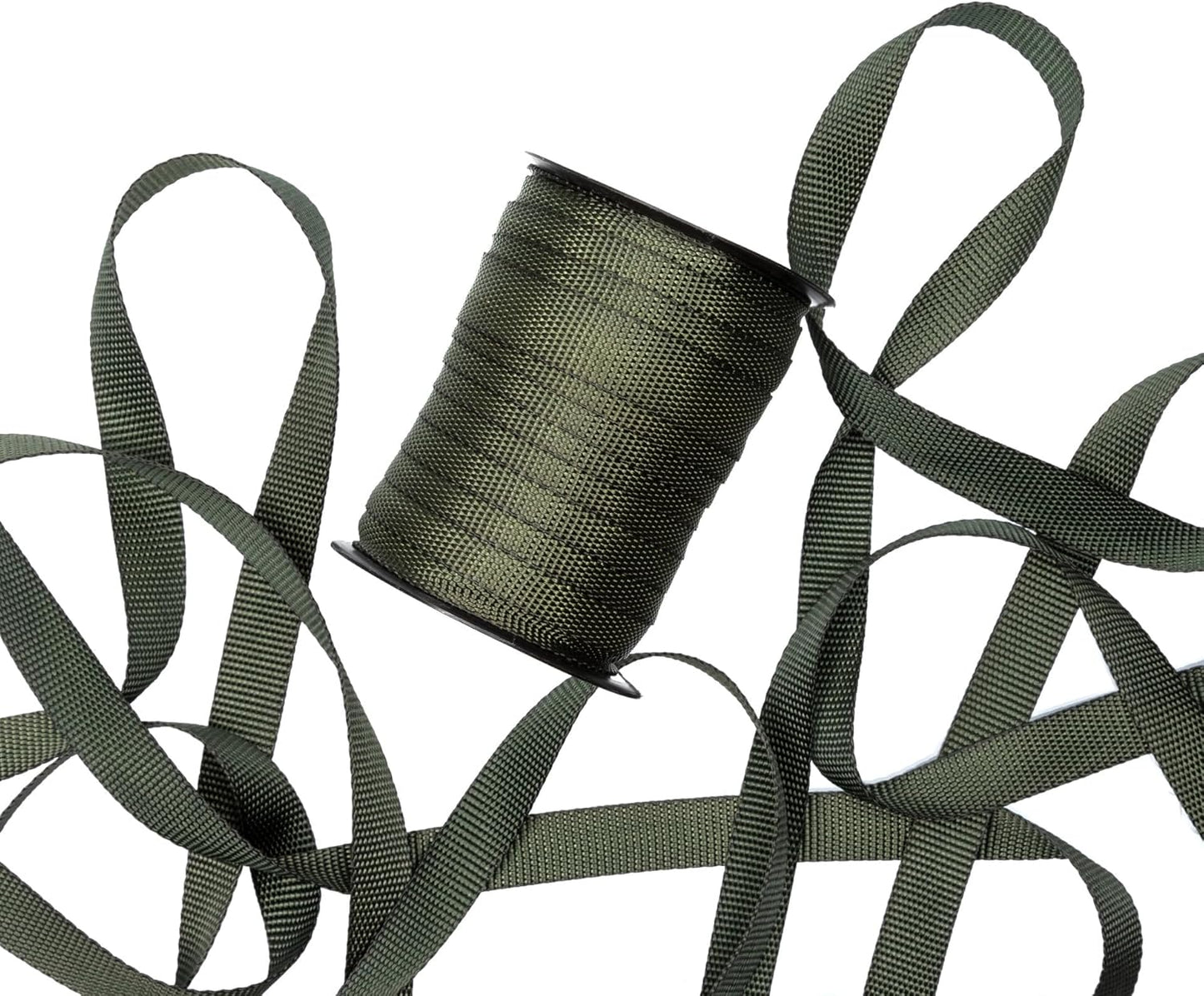 1 Roll 45 Feet Tree Tie Strap for Plant Support, Garden Strap for Outdoor Tree Straightening, Webbing Straps for Staking, 3/4 Inch Width Guying Material, 1500 Lbs Strength (Green) - 45 Feet