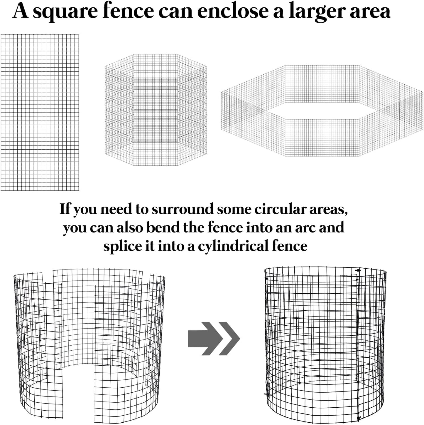 6 Pack 18'' x 12'' Large Wire Plant Protector from Animals, 18 Pcs Metal Plant Cage Chicken Wire Cloche with Ground Stakes and Nylon Tie to Keep Animals Out, Garden Protection Bunny Barricade
