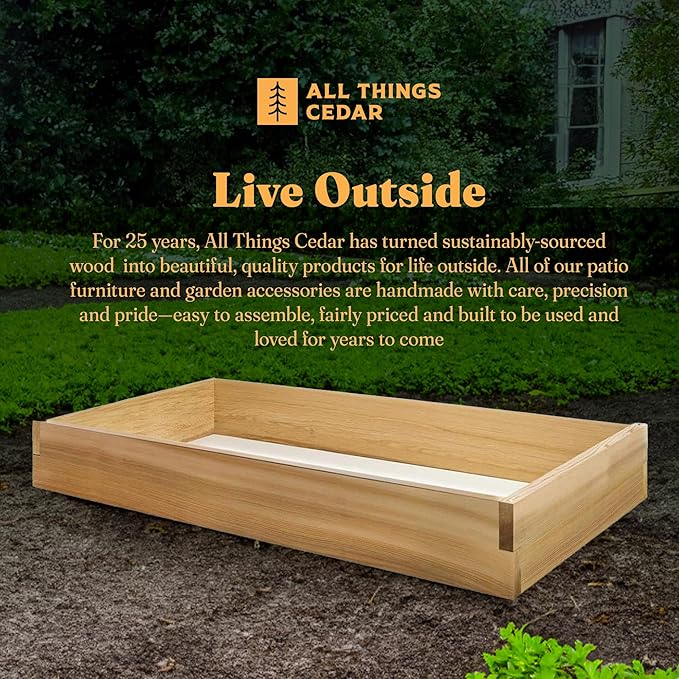 All Things Cedar 4-ft X 2-ft Raised Garden Planter Bed, Western Red Cedar Build
