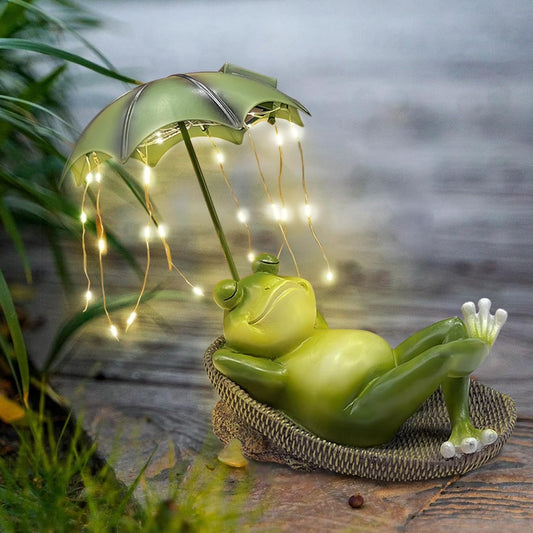 Garden Statues for Outside -Outdoor Statues and Sculptures,Outdoor Statue Decor for Yard, Unique Birthday Garden Gift for Ladies/Mom/Grandma (Frog Statue)
