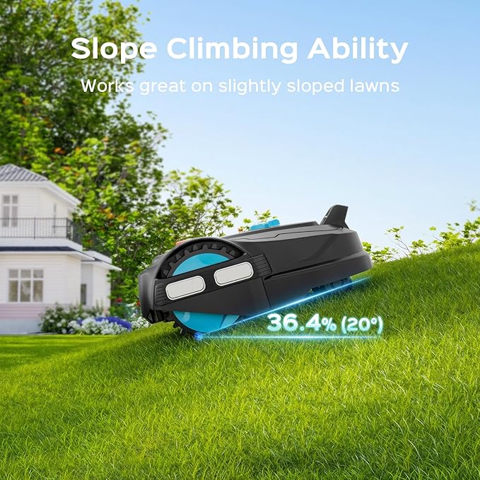 M800Plus NO Wire Vision Robot Lawn Mower with GPS Navigation, Path Planning, APP Control, Spiral Cutting, Automatic Lawnmower with Obstacle Avoidance, Height Adjustment for 1/5 Acres Lawn