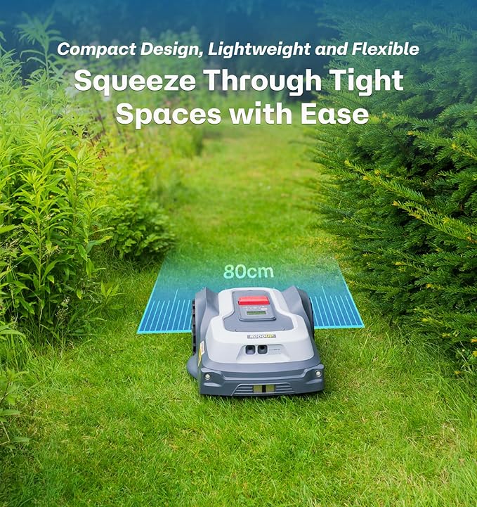 T1200Pro Robot Lawn Mower, 0.37 Acre, RTK+AI Vision Wire-Free Automatic Lawn Mowing, Smart App Control, Routenplaning, Obstacle Avoidance, Auto-Recharge, 20° Slope