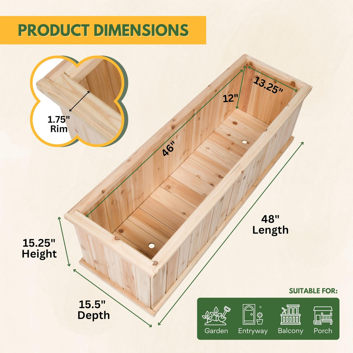 Premium Cedar Raised Garden Bed