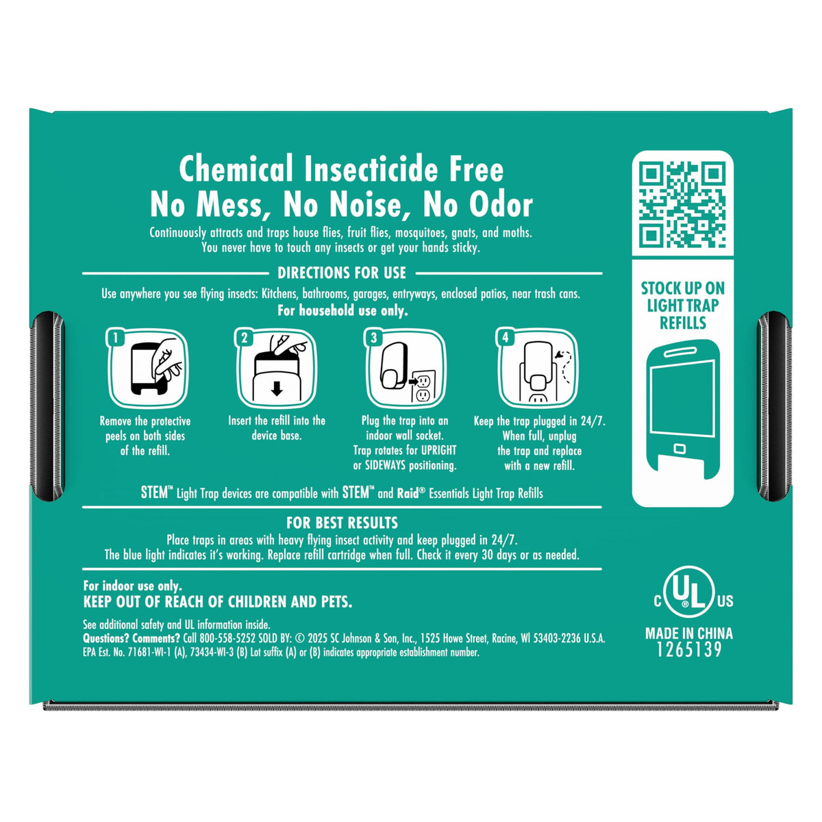 Flying Insect Indoor Trap (2 Devices + 2 Cartridges)