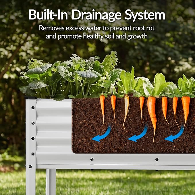 Best Choice Products 72x24x30in Non Toxic Galvanized Raised Garden Bed, Metal Elevated Planter Box, Vegetable Garden, 100% Non Toxic Materials - Silver