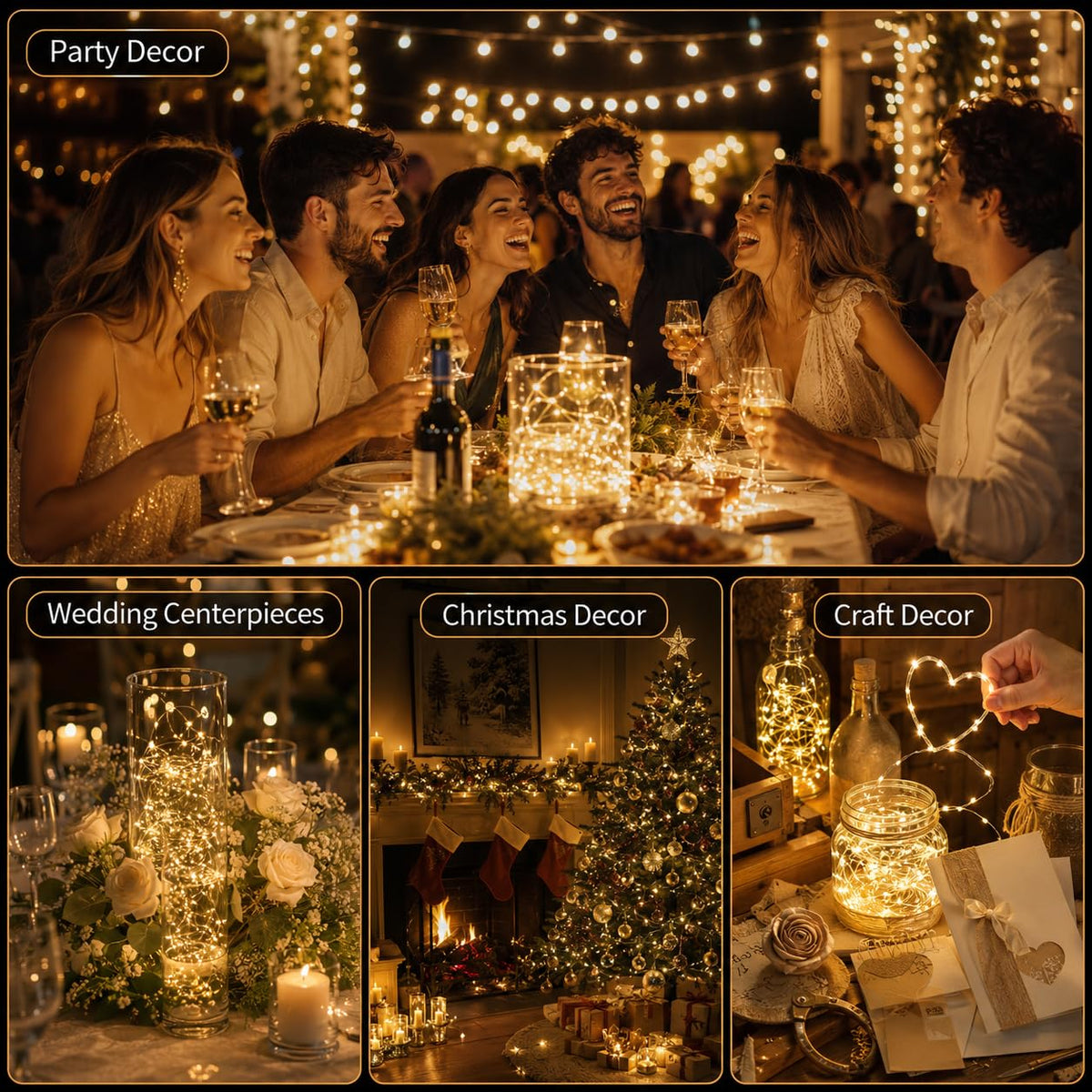 14 Pack Fairy Lights Battery Operated (2032-14 Pack-Warm White)