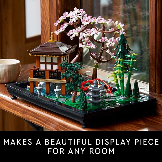 LEGO Icons Tranquil Garden Building Set - Detailed Japanese Zen Garden DIY Kit for Adults, Ages 18+ - Gift for Birthday - Building Block Set for Home Decor - 10315