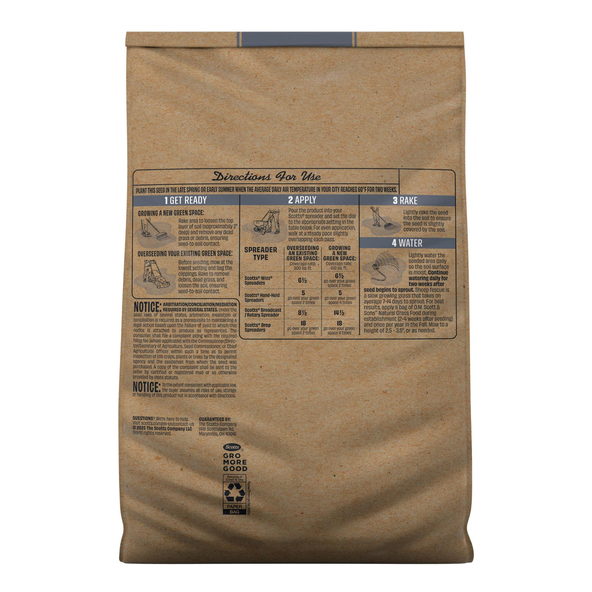 O.M. Scott & Sons Sheep Fescue Seed (1 Pack / Sheep Fescue)