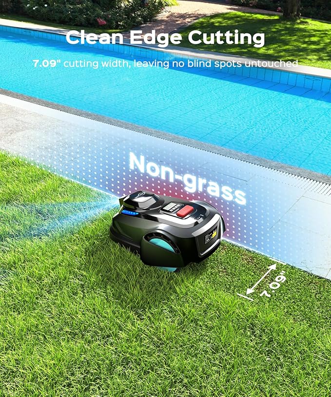 N1600 PRO Robotic Lawn Mower – High Precision Mapping, Advanced Navigation,0.4 Acre Coverage, APP Smart Control, Multi-Zone Mowing, Ordered Cutting Path, Smart Robot Lawn Mower for Yards