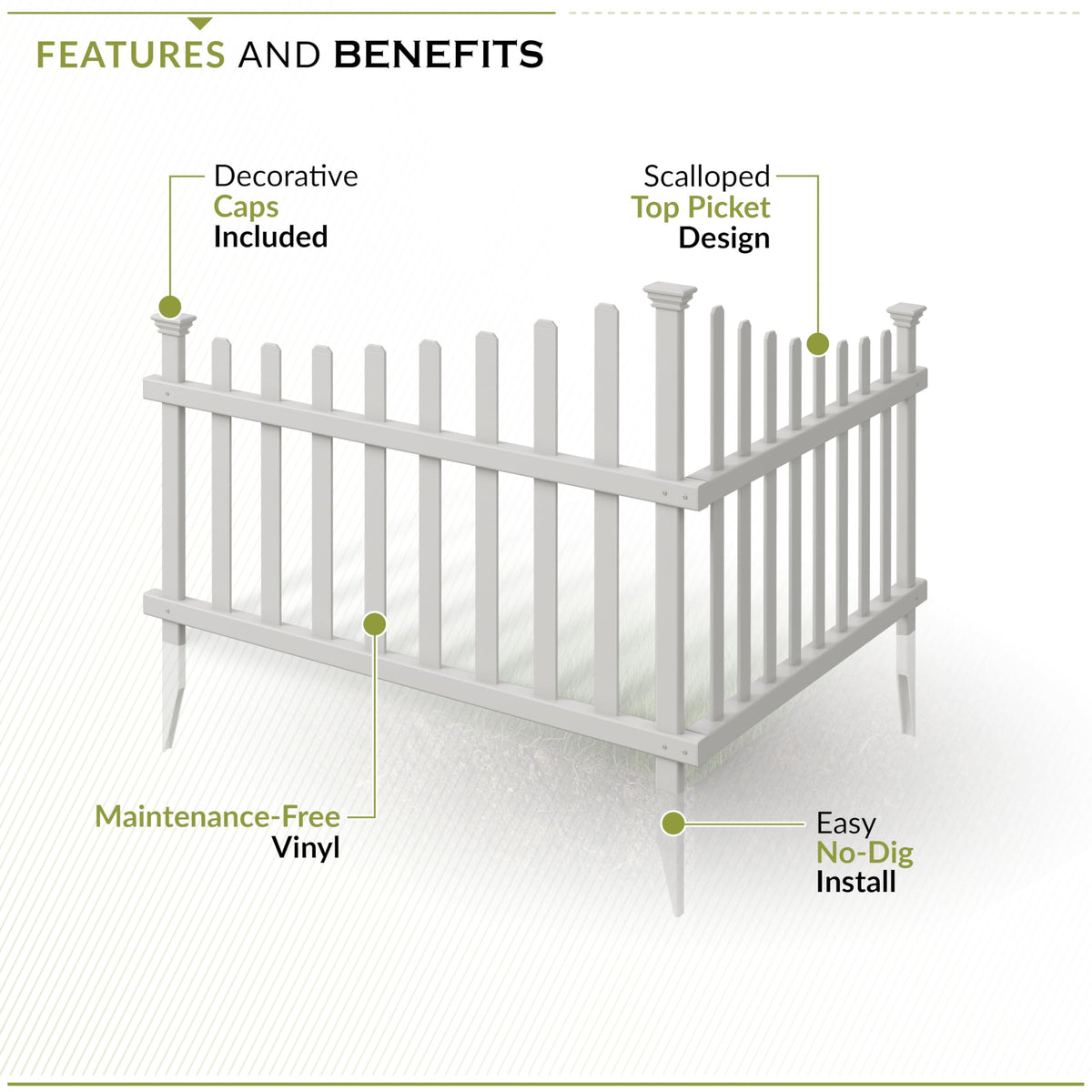Zippity Ashley Corner Picket Fence (8.33 Sq Ft)