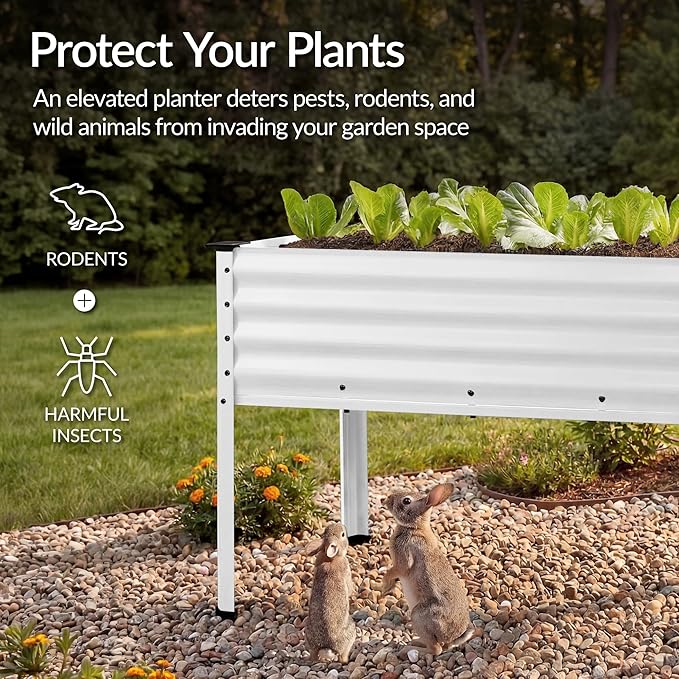Best Choice Products 48x24x30in Galvanized Raised Garden Bed, Metal Elevated Planter Box, Vegetable Garden for Backyard, Patio, Balcony - Silver
