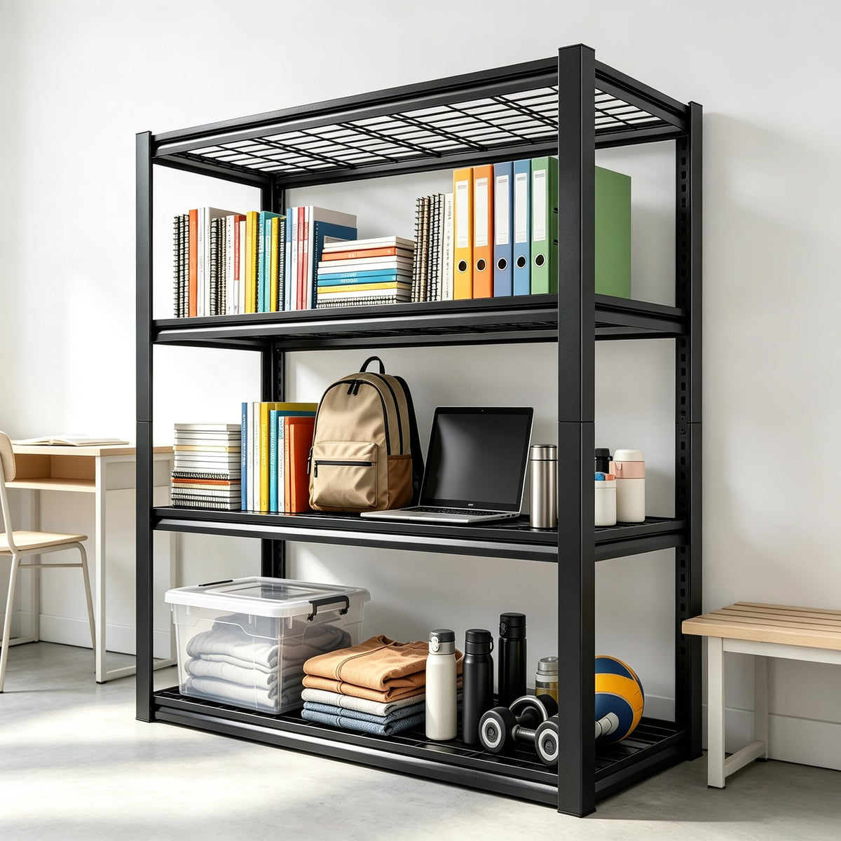 40" W Heavy Duty Shelf Load 2240Lbs for Basement Warehouse Workshop (40"W x 19.7"D x 59.9"H)