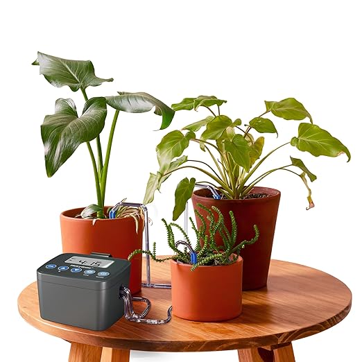 Automatic Watering System for Potted Plants, Drip Irrigation Kit System, Plant Self Watering Devices for Office Patio Greenhouse GrowTent, with Programmable Water Timer