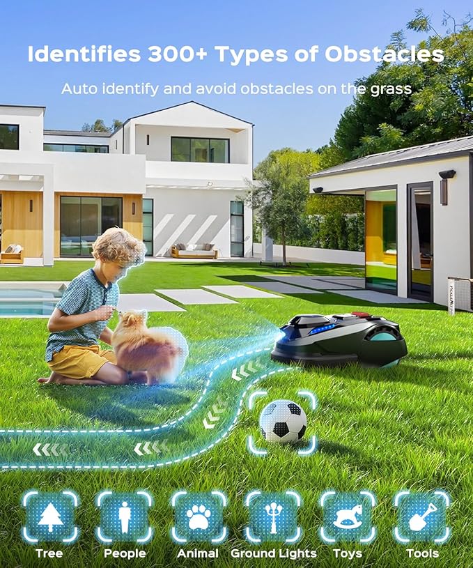 N1600 PRO Robotic Lawn Mower – High Precision Mapping, Advanced Navigation,0.4 Acre Coverage, APP Smart Control, Multi-Zone Mowing, Ordered Cutting Path, Smart Robot Lawn Mower for Yards