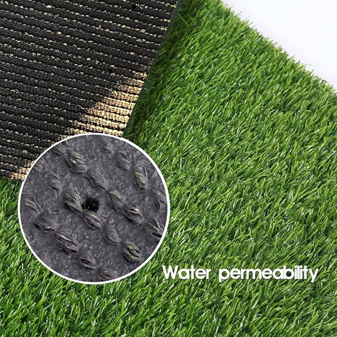Fake Grass Artificial Turf Rug, 5 FT x 8 FT (40 Square FT) PET Grow Grass Outdoor Realistic Garden Lawn Landscape Patio Decor Synthetic - Thick Faux Turf Carpet