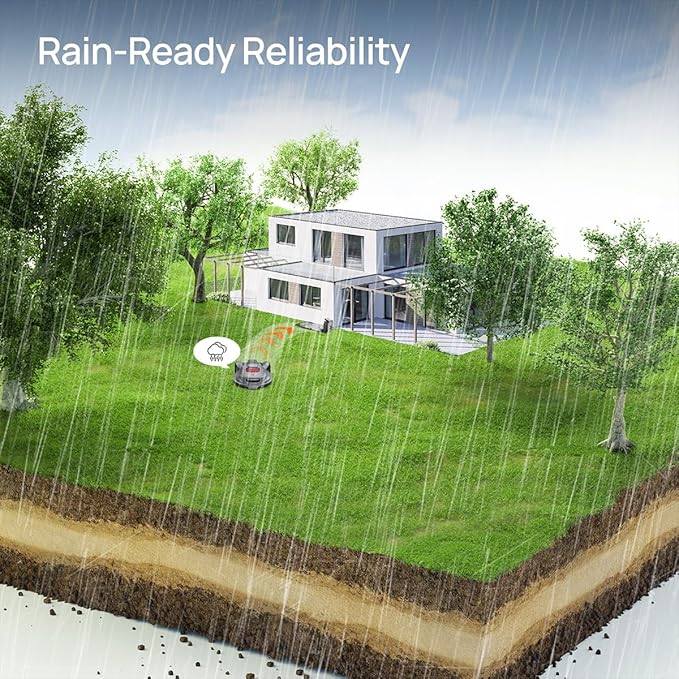 Sunseeker X7 Wireless Robot Lawn Mower 0.75 Acre/ 32,000Sq. Ft, with Smart APP Control, Vision AI System & RTK, Path Planning, Adaptive Floating Cut Height up to 4", for Medium to Large Yards