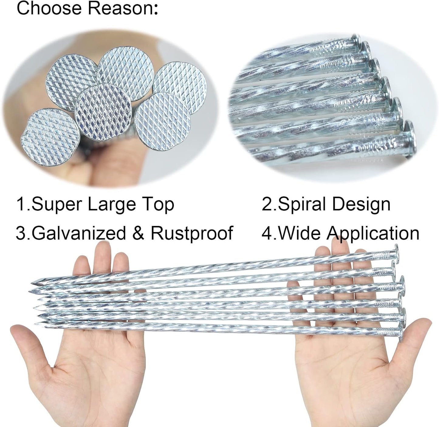 12 Inch Galvanized Landscape Stakes Metal Landscape Edging Anchoring Spikes, Landscape Anchoring Stake for Artificial Turf, Paver Edging, Weed Barrier, Tent, Camping, Carpentry (15)