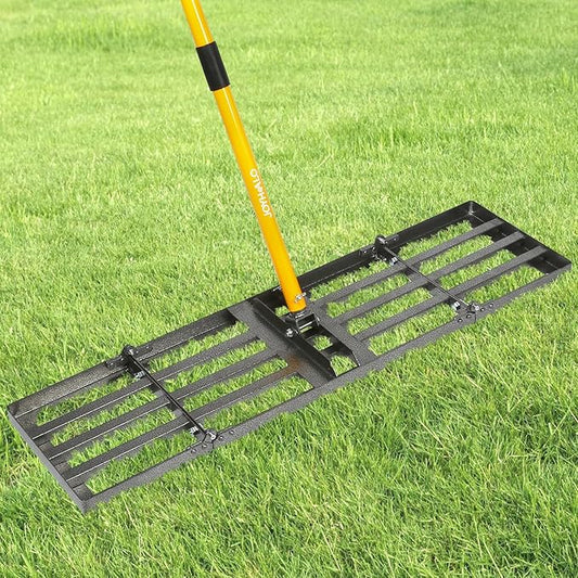 Joyhalo Lawn Leveling Rake, 36 Inch Yard Lawn Leveling for Soil with 78" Adjustable Steel Handle, Heavy Duty Effort Saving Landscape Lawn Leveler for Yard Garden Golf Course Soil Sand Dirt Grass