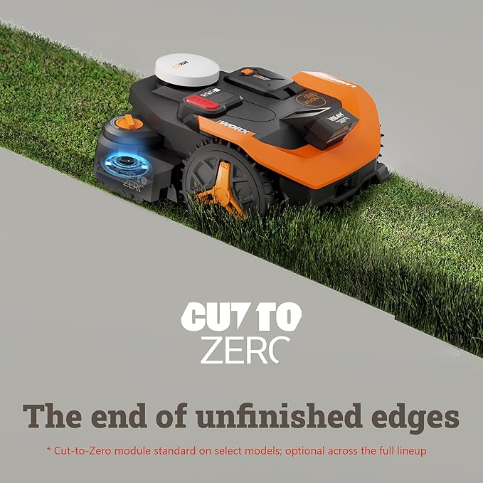 WORX Landroid Vision Cloud Robot Lawn Mower, No Perimeter Wire Robot Mower for 1/2 Acre, AI Obstacle Avoidance + RTK Cloud Navigation, Auto Mapping, App Control, WR320