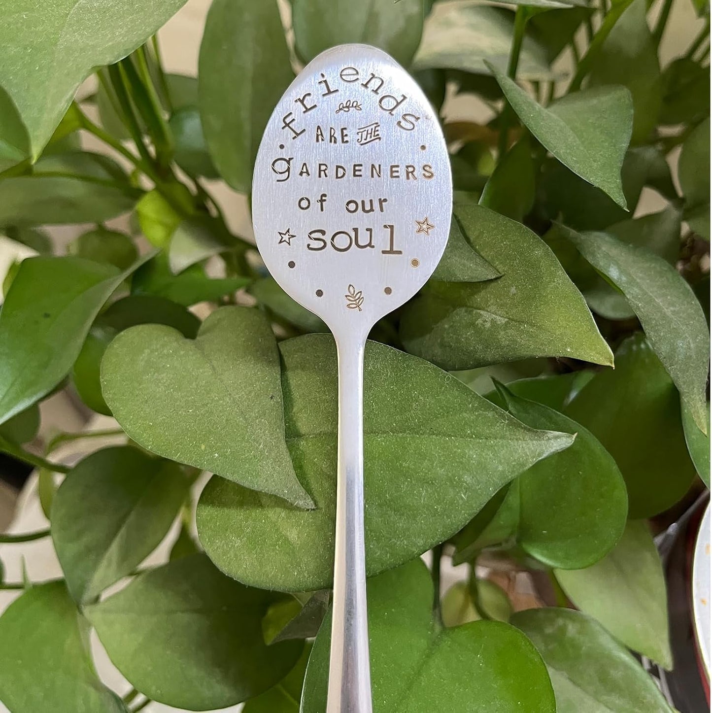 Garden Plant Marker Friendship Gift for Women Gardeners, Plant Stake Label Sign Tag Gardening Gifts for Woman Plant Lovers, Metal Garden Decoration (Gardener of Our Soul)