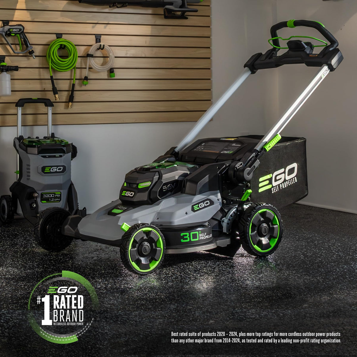 Electric Lawn Mower (30" / w/(2) 6.0Ah Batteries + Charger)