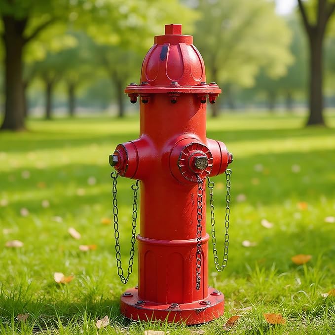 Garden Fire Hydrant Outdoor Statue, Puppy Pee Post Training Tool Resin Ornaments for Dog to Peed on, 14.6" Fire Hydrant Replica, Yard Lawn Backyard Sculpture Decor Firefighter Gifts for Men