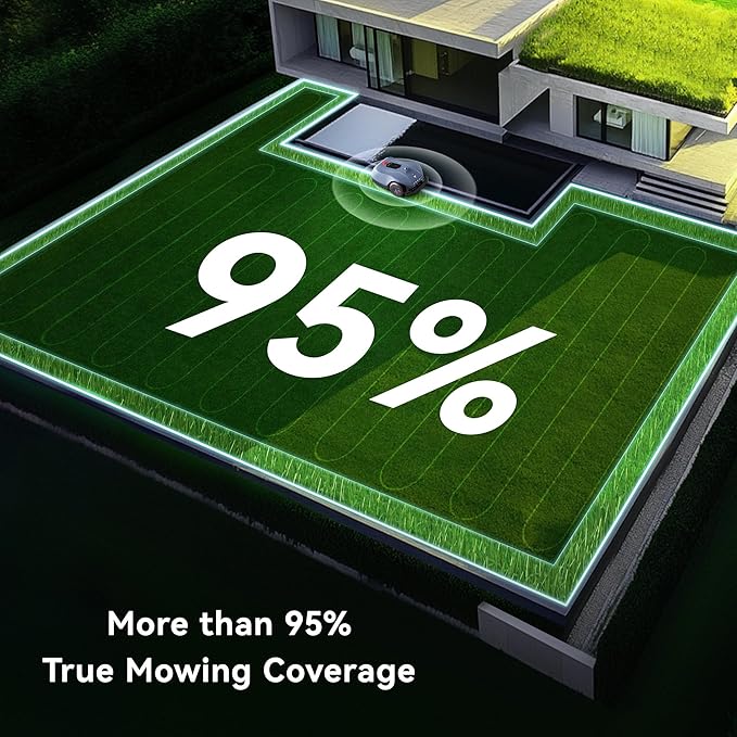 Neomow X LE Robot Lawn Mower Perimeter Wire Free for 0.37 Acre 3D LiDAR SLAM+Vision Mapping Robotic Lawnmower with 4G, No RTK Station Required, AI Accurate Obstacle Avoidance, App Control, Anti-Theft